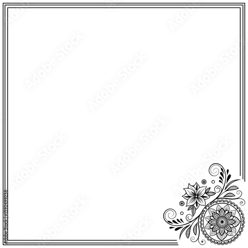 frame with flowers