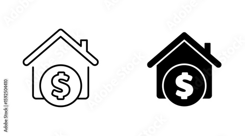 Home and currency icon