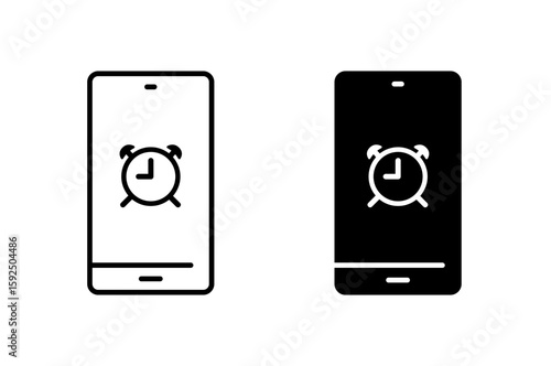 Phone and alarm clock icon