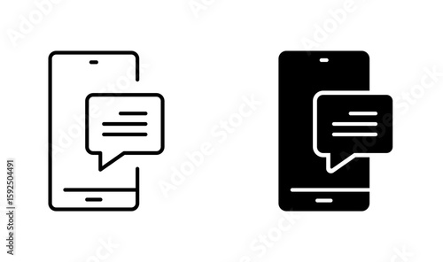 Phone and speech bubble icon