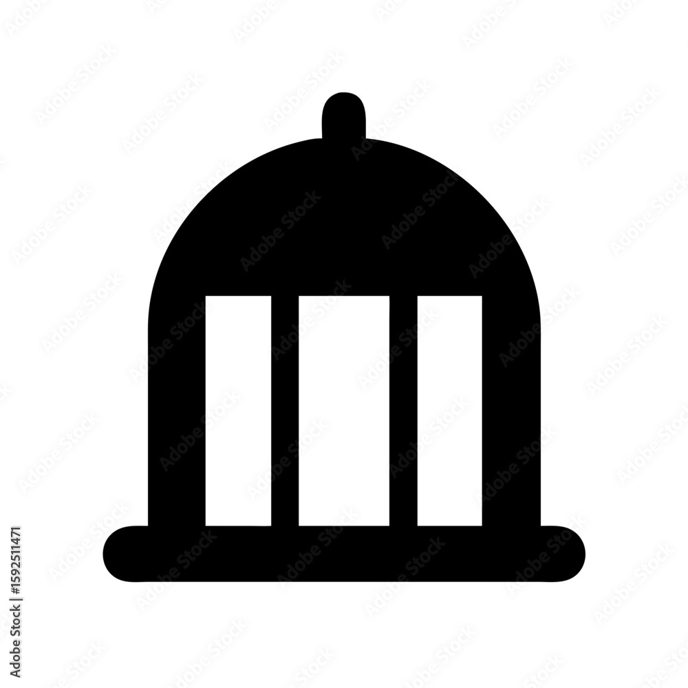 Obraz premium Birdcage icon vector illustration