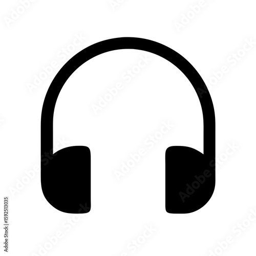 Cute headphones icon vector illustration