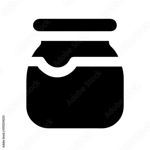 Fruit preserve jar icon vector illustration