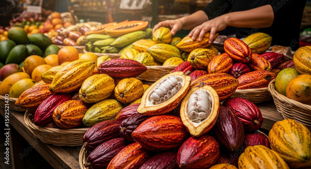 Fototapeta premium Cacao Pod Display