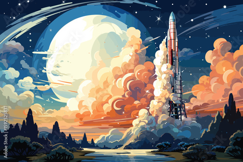 Abstract cosmos background. Earth from space  render vector and illustration