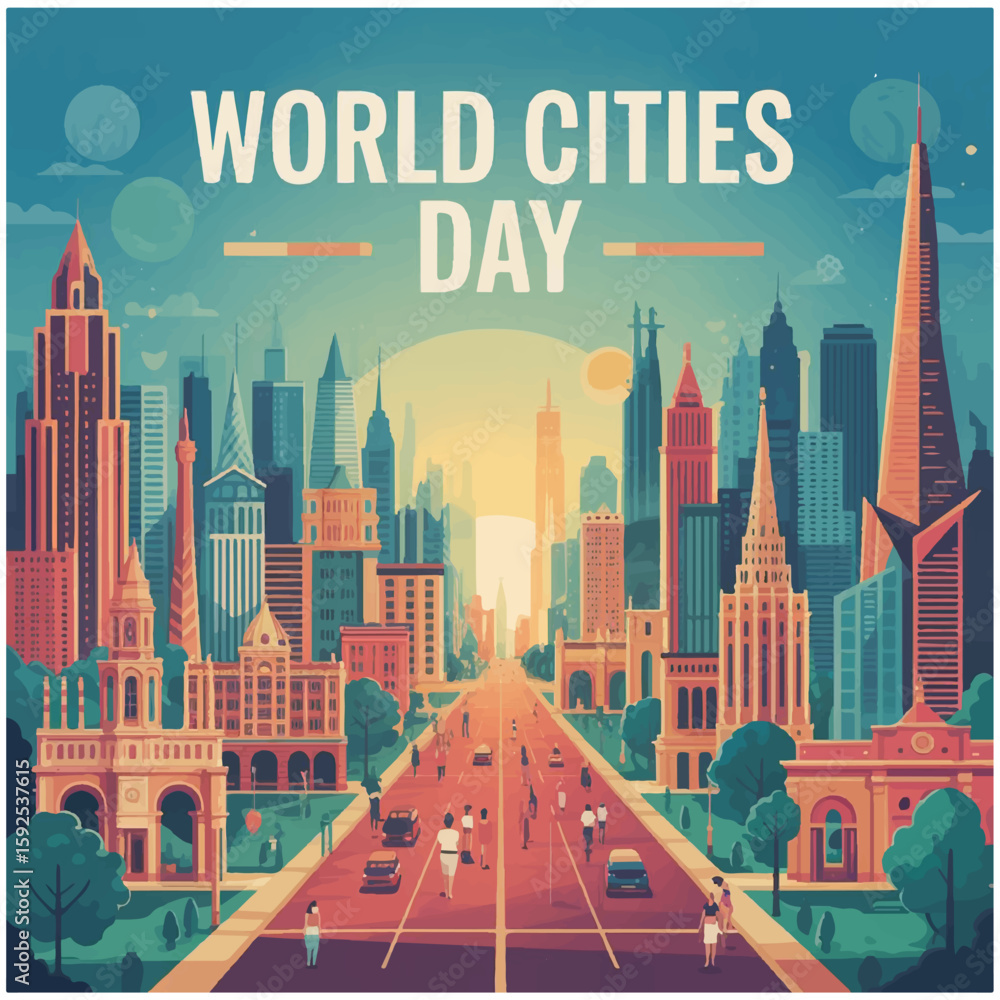 Obraz premium World Cities Day flyer image 2.eps