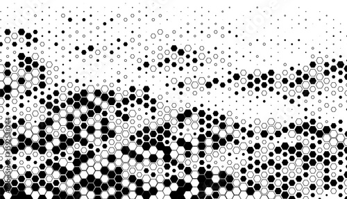 Black and white abstract and smooth transition pattern with halftone effect for sporty background and jersey design. Fully editable vector element. Vector Format Illustration 