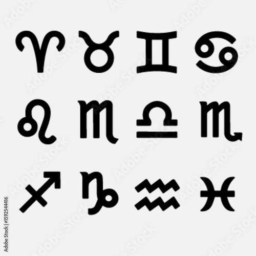 Celestial Symbols Zodiac Signs Graphic for Astrology and Horoscopes Explained in Easy to Understand Symbols