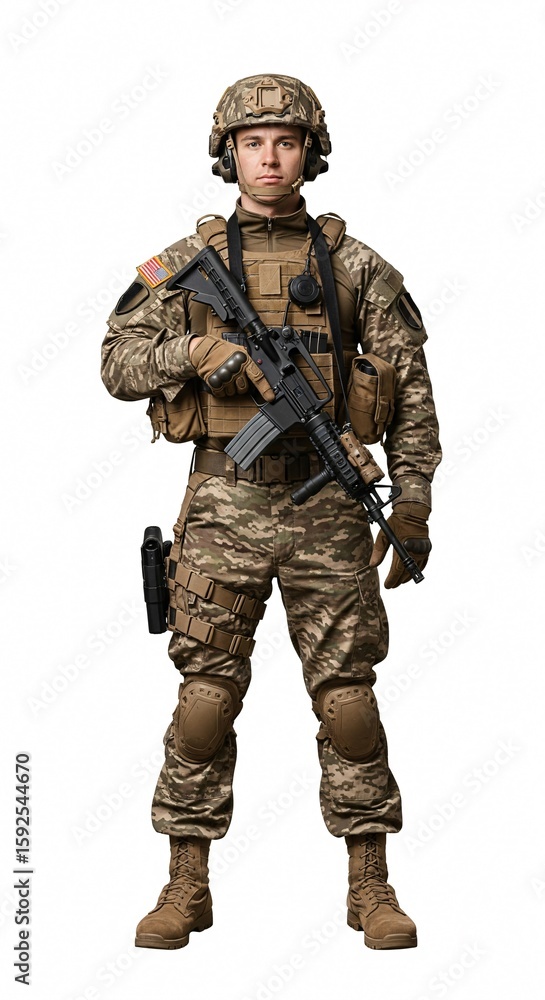 soldier on white background soldier on white background