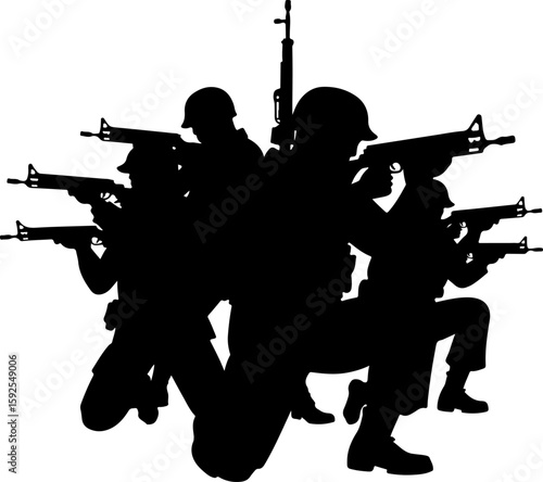 American military, soldiers, tactical, combat, army  vector bundle