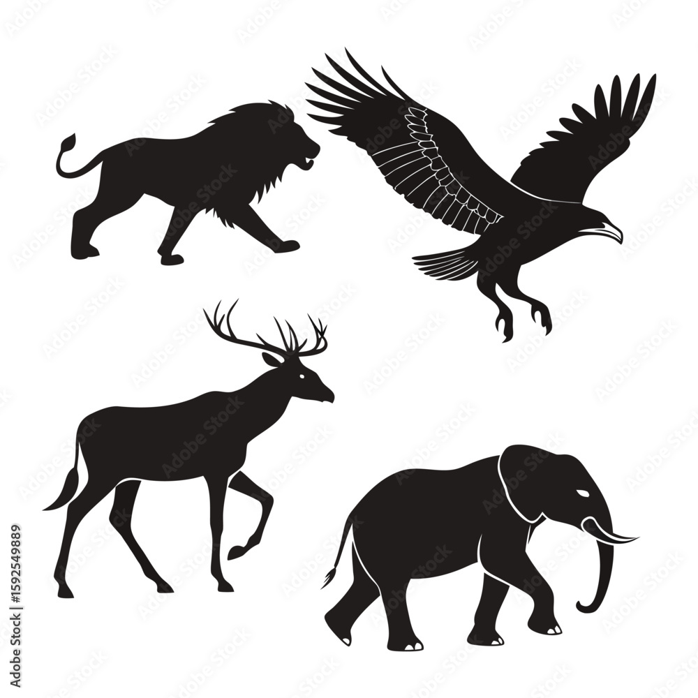 Obraz premium Animal silhouette collection