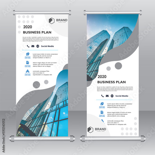corporate identity template, Business roll up banner design 