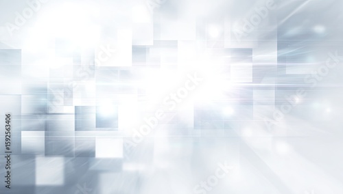 Abstract digital background with squares and light rays