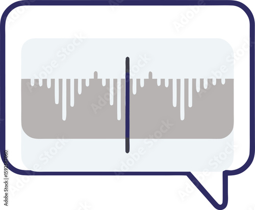 Speech bubble with audio waveform inside