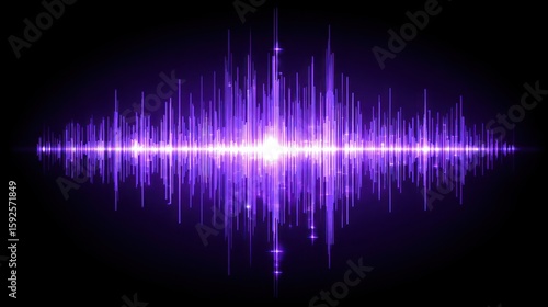 Wallpaper Mural Abstract purple graphic design representing sound waves. Torontodigital.ca