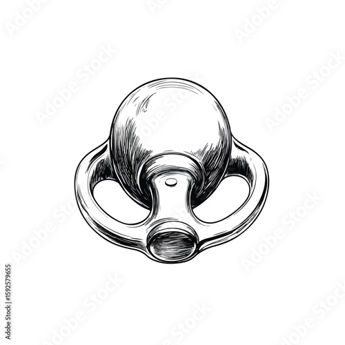 Hand-drawn Pacifier Sketch for Babies
