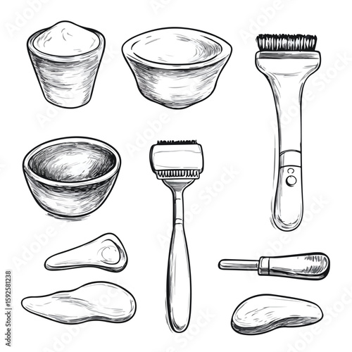 Illustration of Epilation and Depilation Techniques