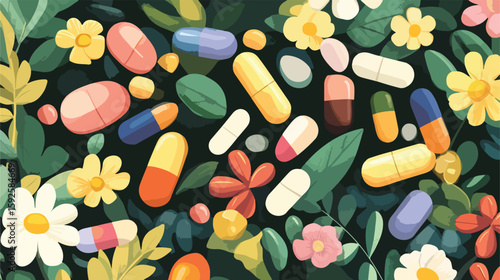 Medical Supplies Flat Vector Illustration
