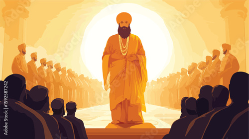 Guru Tegh Bahadur Martyrdom Day Vector