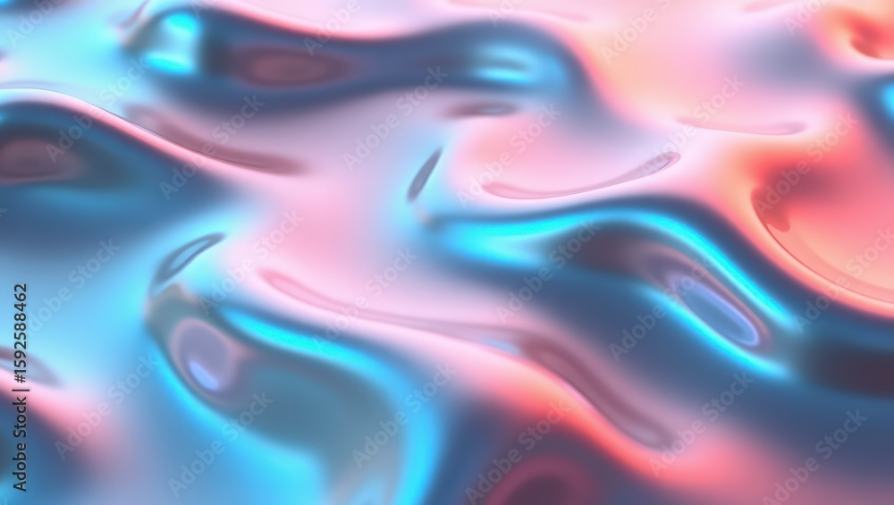 Obraz premium Abstract Iridescent Wave Texture