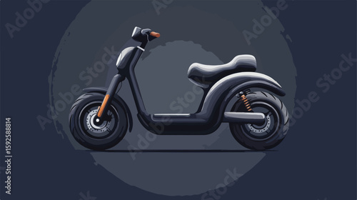 Gyro Scooter Close-Up Illustration