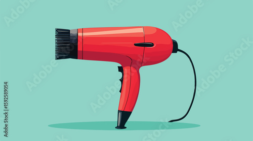 Barbershop Hair Dryer Vector Illustration
