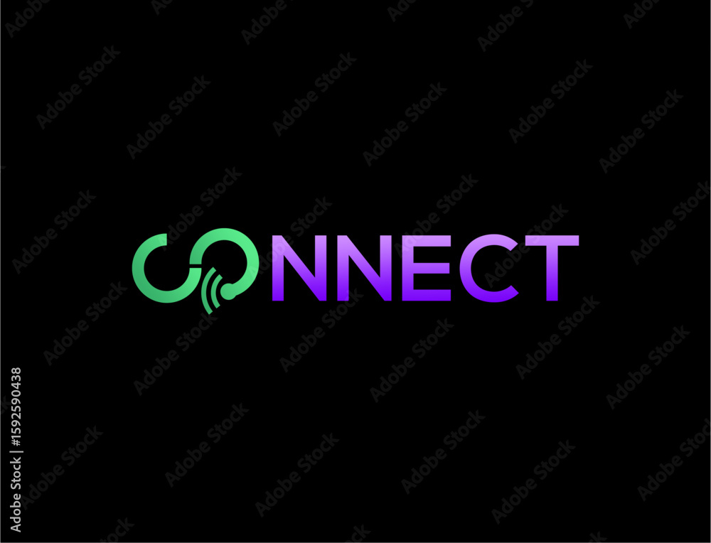 Modern connect logo design Modern connect logo design