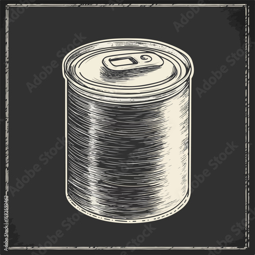 Hand Drawn Canned Food Sketch Symbol