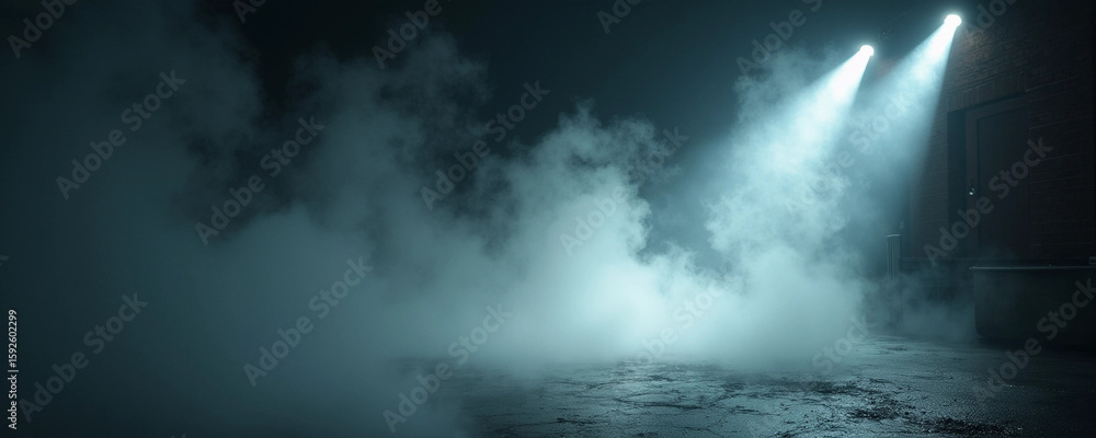 Obraz premium Smoky Stage: Mystery & Tension Under the Spotlights