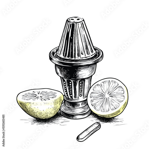 Hand-drawn Lemon Squeezer Sketch
