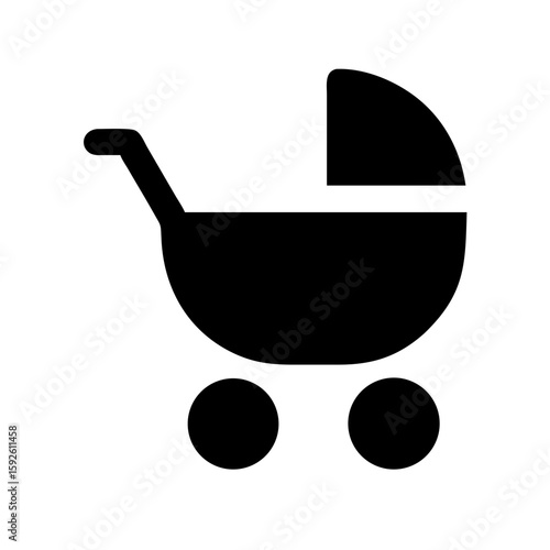 Baby stroller icon vector illustration