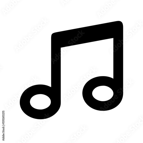 Musical note icon vector illustration