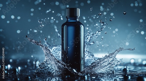 Bottle of water with refreshing bubbles.