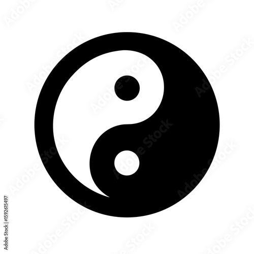 Yin yang icon vector illustration
