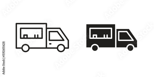 Food truck icons design vector graphic recourse