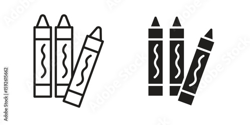 Crayon icons design vector graphic recourse