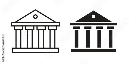 Courthouse icons design vector graphic recourse