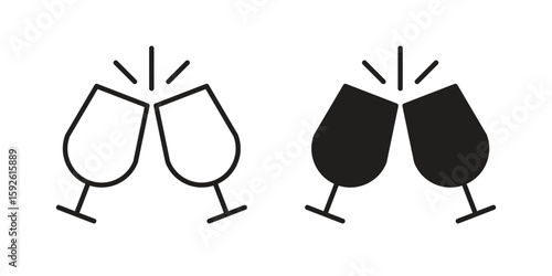 Wine toast icons design vector graphic recourse