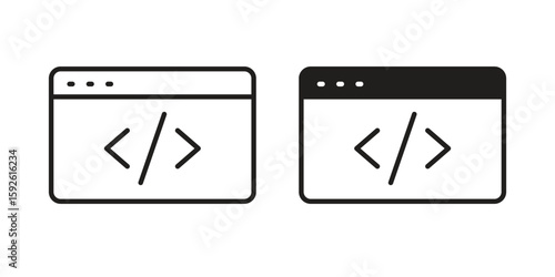 Web Code icons design vector graphic recourse