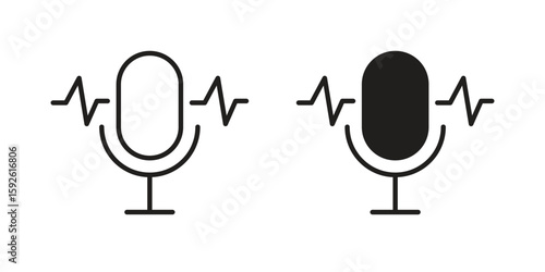 Voice recognition icons design vector graphic recourse