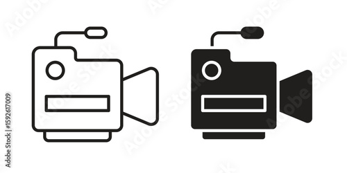 Video camera icons design vector graphic recourse