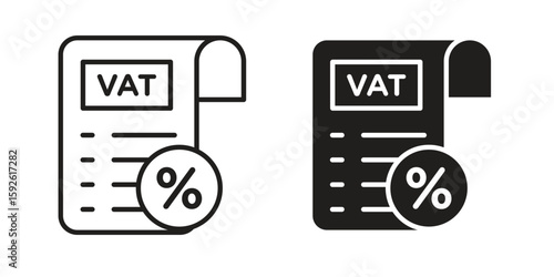 Value added tax VAT icons design vector graphic recourse
