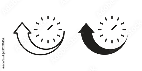 Uptime and downtime icons design vector graphic recourse