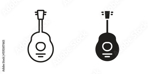 Ukulele icons design vector graphic recourse