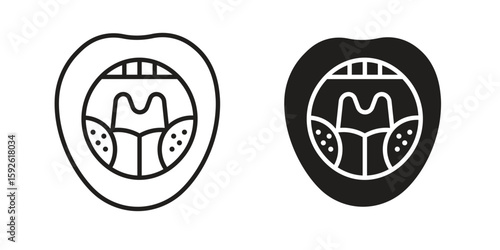 Tonsillitis icons design vector graphic recourse