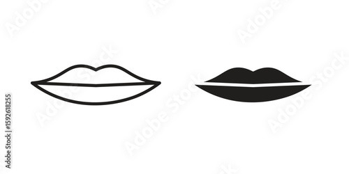 Thin lips icons design vector graphic recourse
