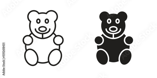 Teddy bear icons design vector graphic recourse