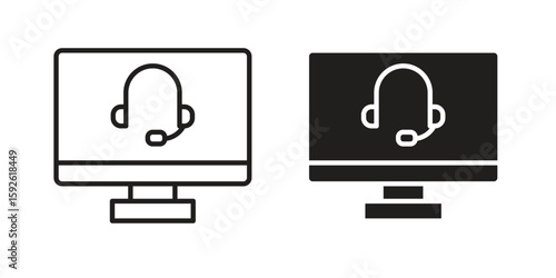 Tech support icons design vector graphic recourse