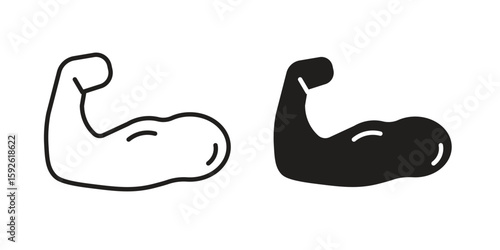 Strong arm icons design vector graphic recourse