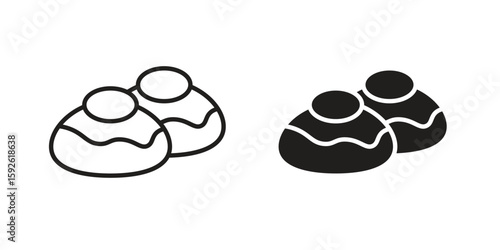 Sufganiyah icons design vector graphic recourse